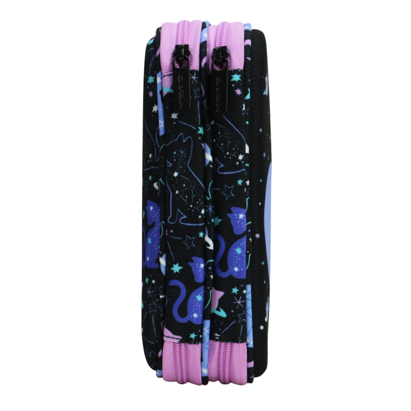 ESTUCHE INFANTIL NIÑA RIGIDO BOX SPACE CAT NEGRO HEAD - 5