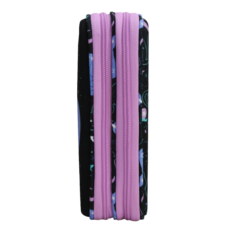 ESTUCHE INFANTIL NIÑA RIGIDO BOX SPACE CAT NEGRO HEAD - 6
