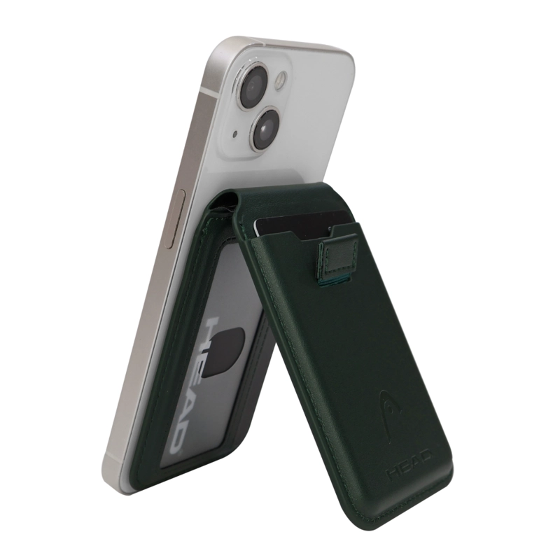BILLETERA TARJETERO MAGNE TICO VANTAGE PREMIUM VERDE HEAD - 1