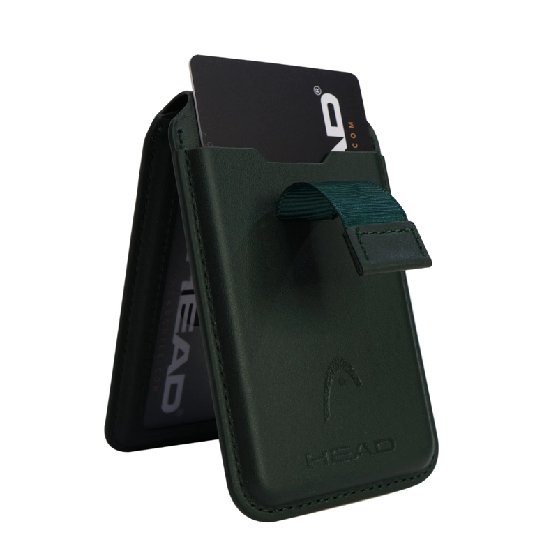 BILLETERA TARJETERO MAGNE TICO VANTAGE PREMIUM VERDE HEAD - 4
