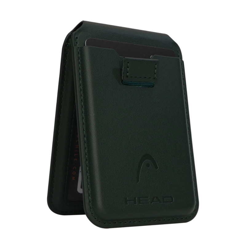 BILLETERA TARJETERO MAGNE TICO VANTAGE PREMIUM VERDE HEAD - 6