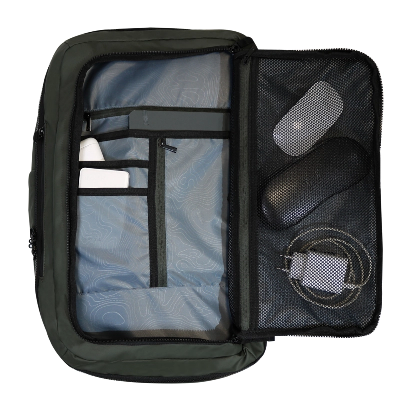MOCHILA DE VIAJE AROUND REVERSE VERDE MILITAR CALIDAD HEAD - 4