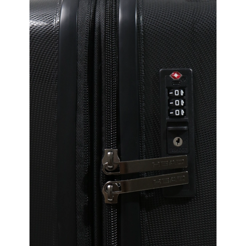 MALETA ARUBA M EXPANDIBLE TSA NEGRO ANTIRAYADO HEAD - 4
