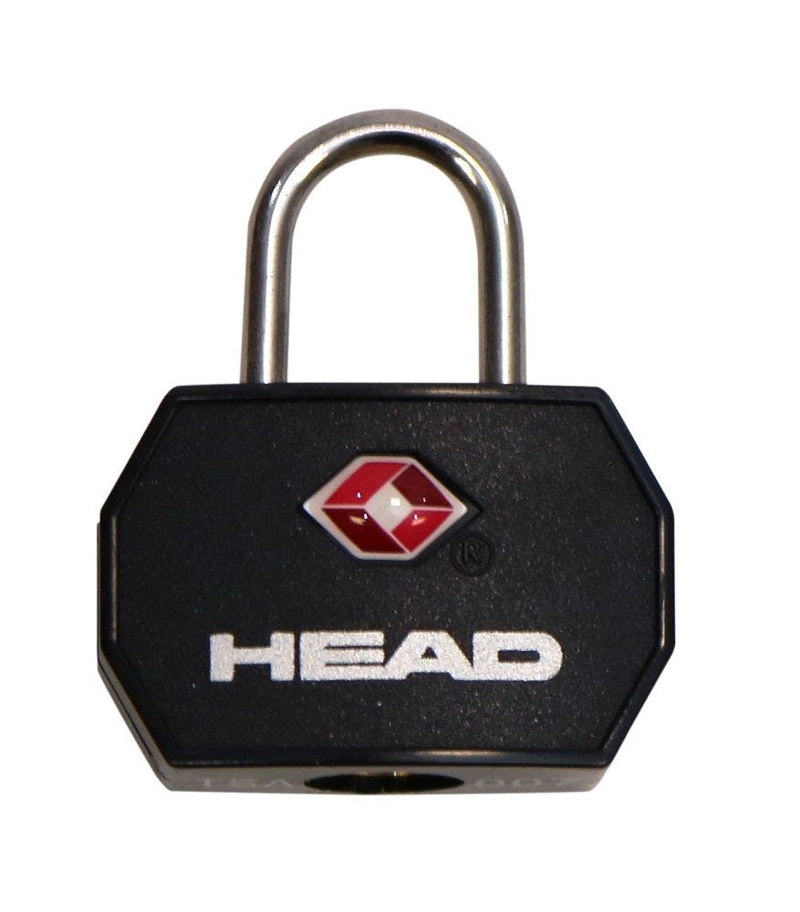 CANDADO TSA CON LLAVE NEGRO HEAD - 1