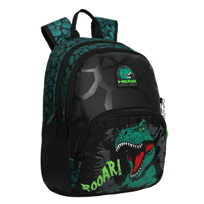 MOCHILA INFANTIL NIÑO GUM DINO STONE VERDE HEAD - 1