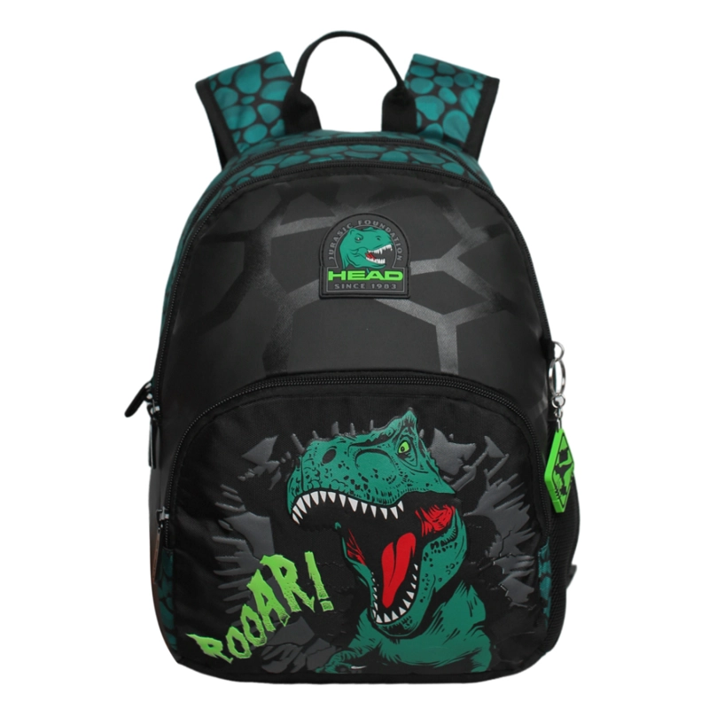 MOCHILA INFANTIL NIÑO GUM DINO STONE VERDE HEAD - 2