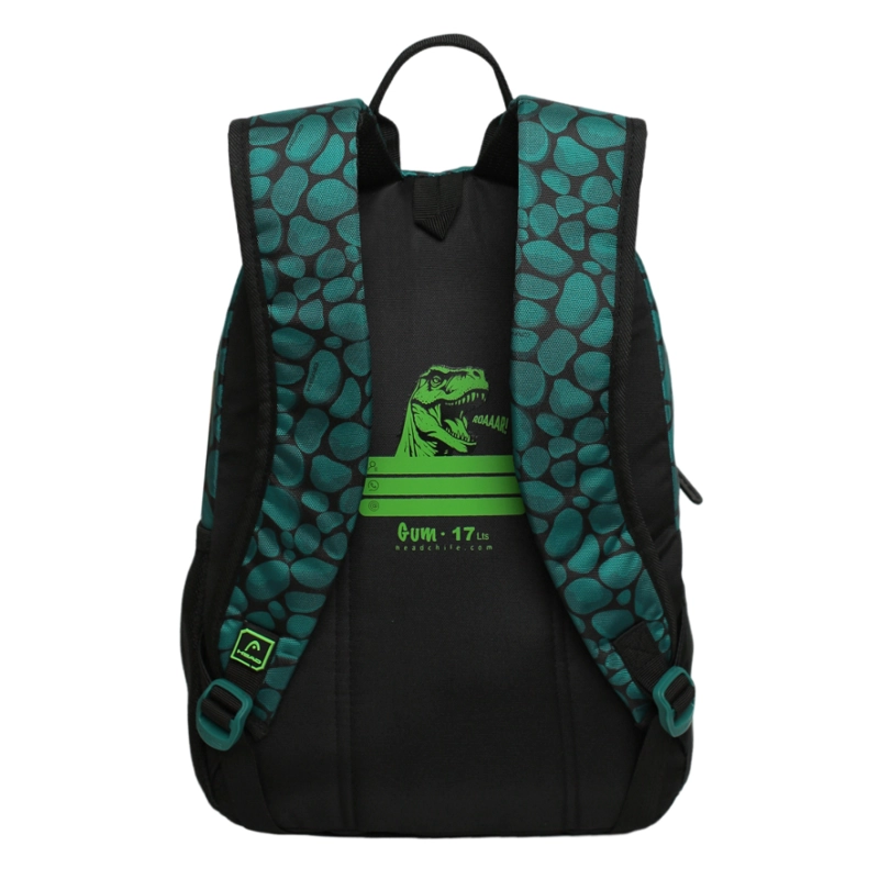 MOCHILA INFANTIL NIÑO GUM DINO STONE VERDE HEAD - 5