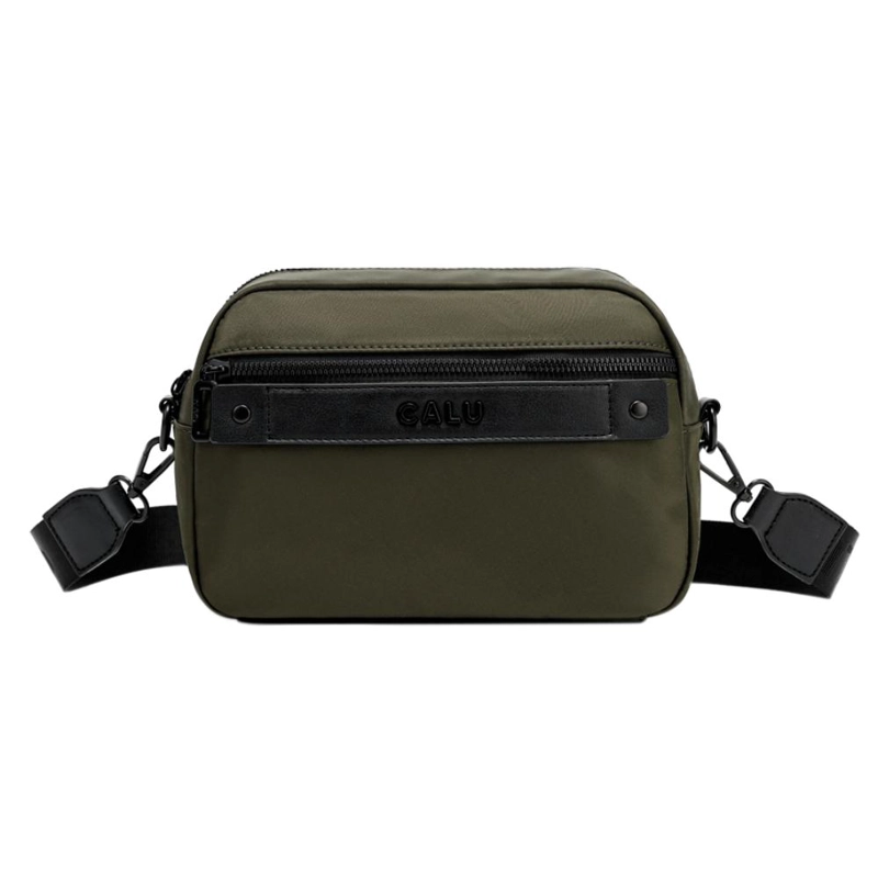 CARTERA BANDOLERA PEQUEÑA EVA VERDE MILITAR CALU - 2