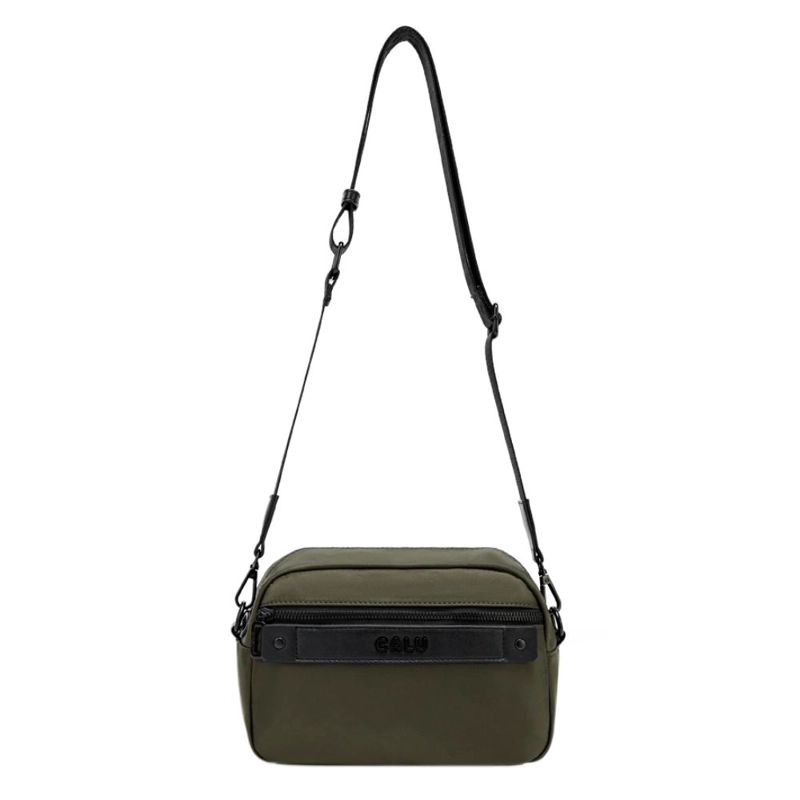CARTERA BANDOLERA PEQUEÑA EVA VERDE MILITAR CALU - 3