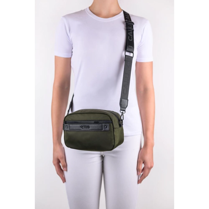CARTERA BANDOLERA PEQUEÑA EVA VERDE MILITAR CALU - 7