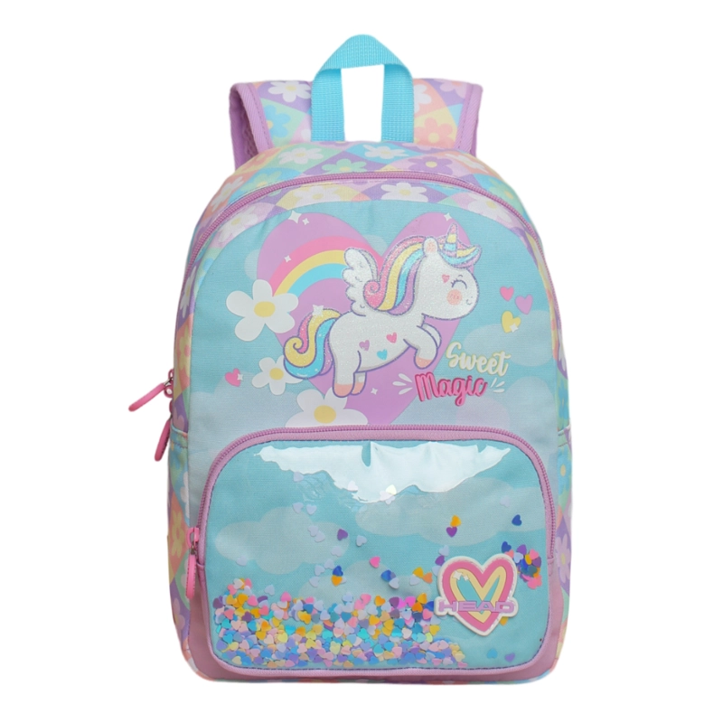 MOCHILA INFANTIL NIÑA POP UNICORNIO FLORES LILA HEAD - 2