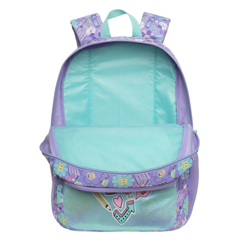 MOCHILA INFANTIL NIÑA FANTASY EMOTICONES LILA HEAD - 3