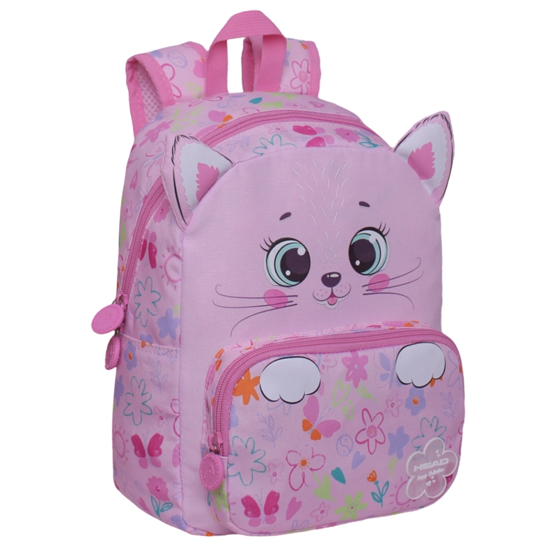 MOCHILA INFANTIL POP GATITO FLOWER ROSADO HEAD - 1