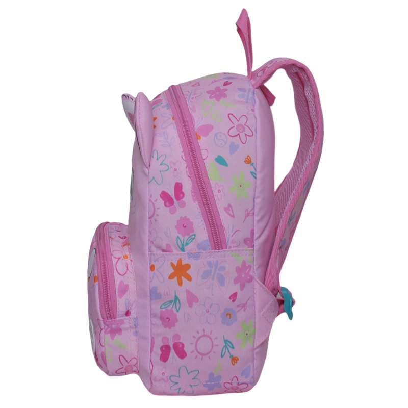 MOCHILA INFANTIL POP GATITO FLOWER ROSADO HEAD - 3