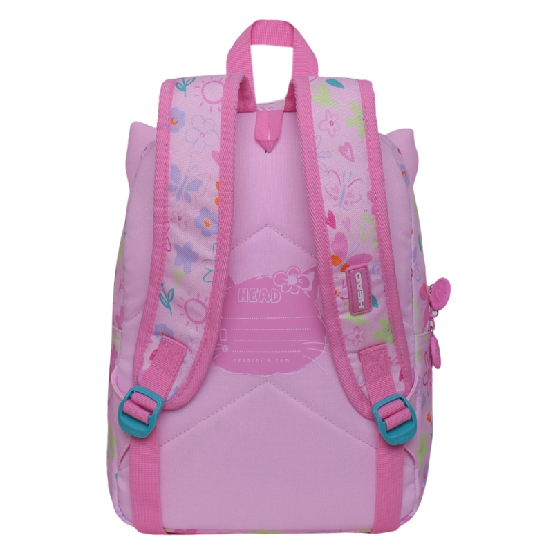 MOCHILA INFANTIL POP GATITO FLOWER ROSADO HEAD - 4