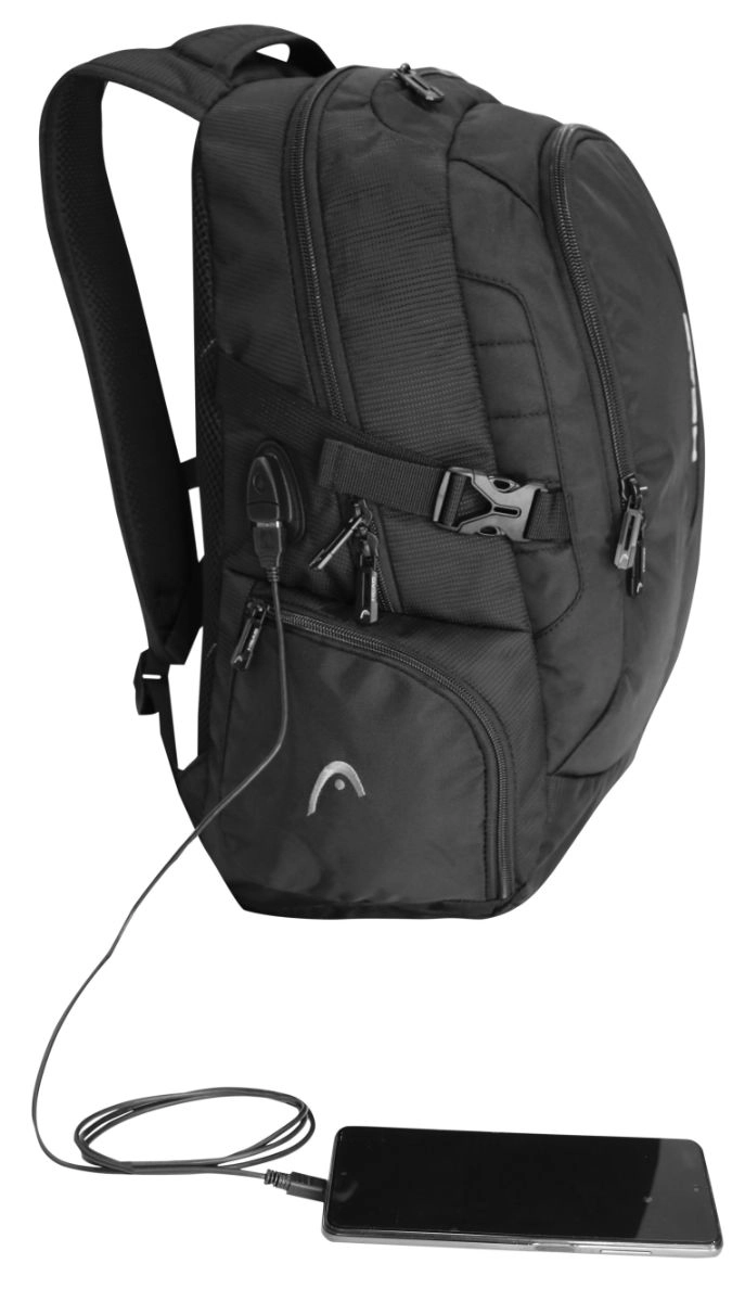 MOCHILA PORTA LAPTOP TITAN USB NEGRA HEAD - 5