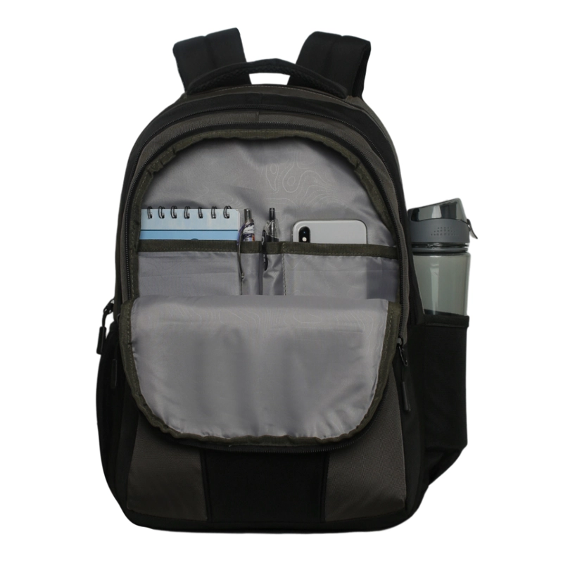 MOCHILA NOTEBOOK CAMRY VERDE MILITAR NEGRO HEAD - 3