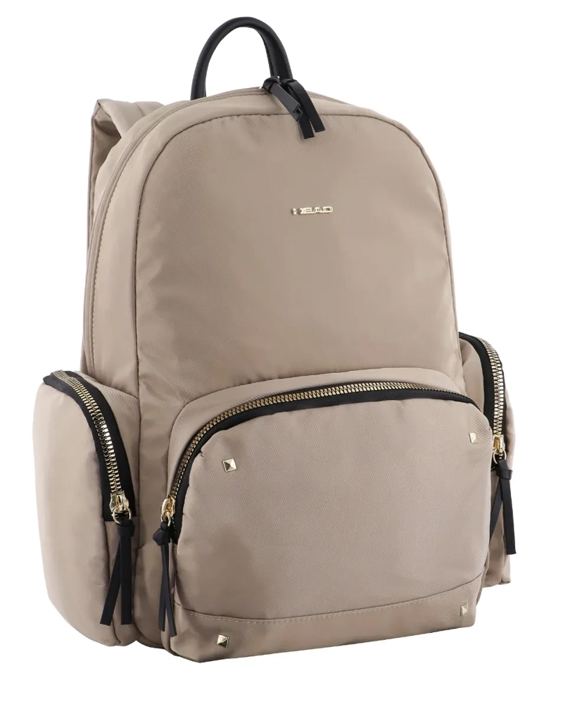 MOCHILA GOLD EJECUTIVA TACHAS BEIGE MUJER HEAD - 1