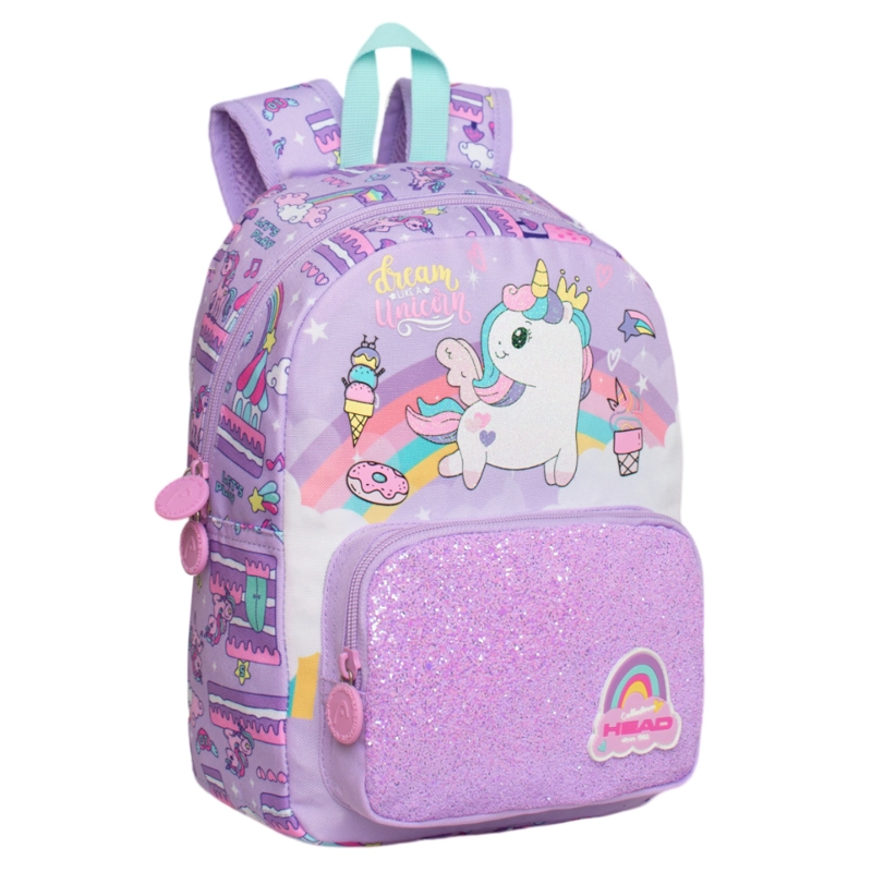 MOCHILA INFANTIL NIÑA POP UNICORNIO LILA HEAD - 1