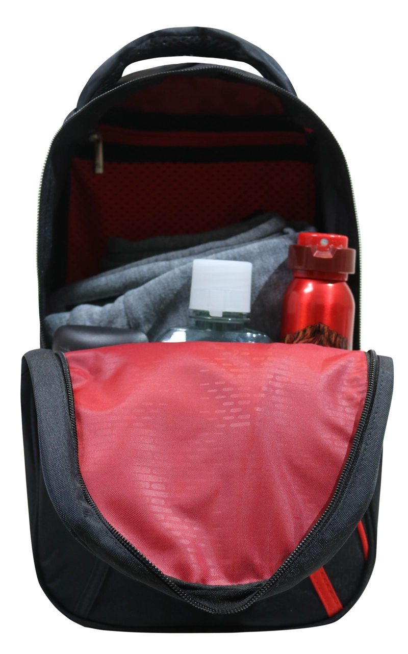 BOTINERO BOLSO COMBAT 8 NEGRO ROJO HEAD - 4