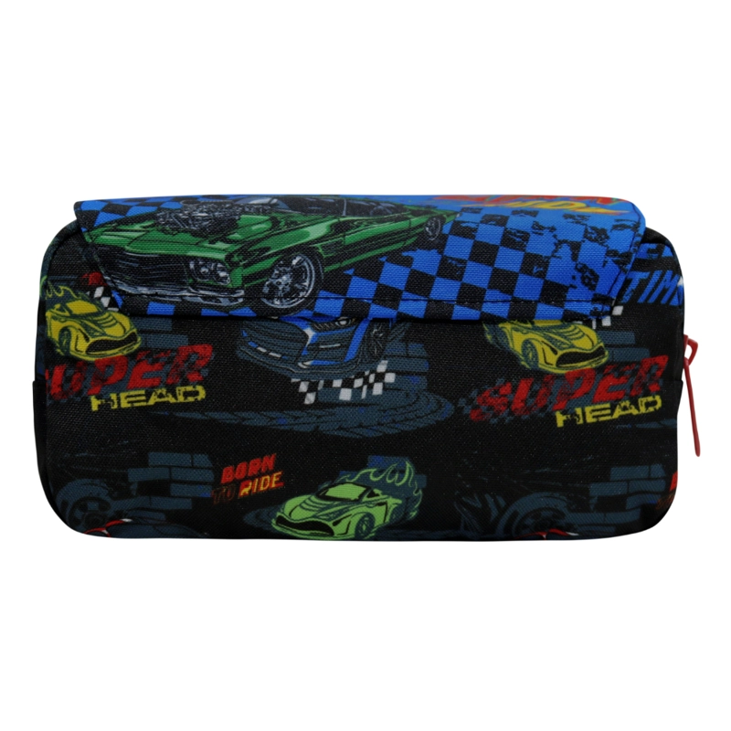ESTUCHE INFANTIL NIÑO ERASER SPEED CAR NEGRO HEAD - 5