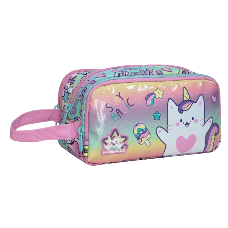 ESTUCHE INFANTIL NIÑA ATOS CAT FADED MULTICOLOR HEAD - 1