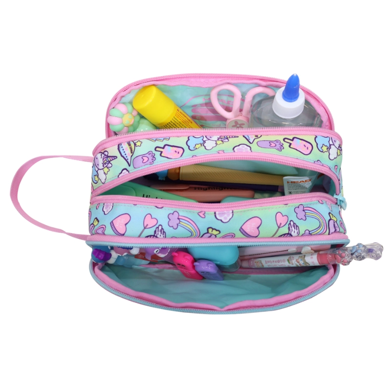 ESTUCHE INFANTIL NIÑA ATOS CAT FADED MULTICOLOR HEAD - 4