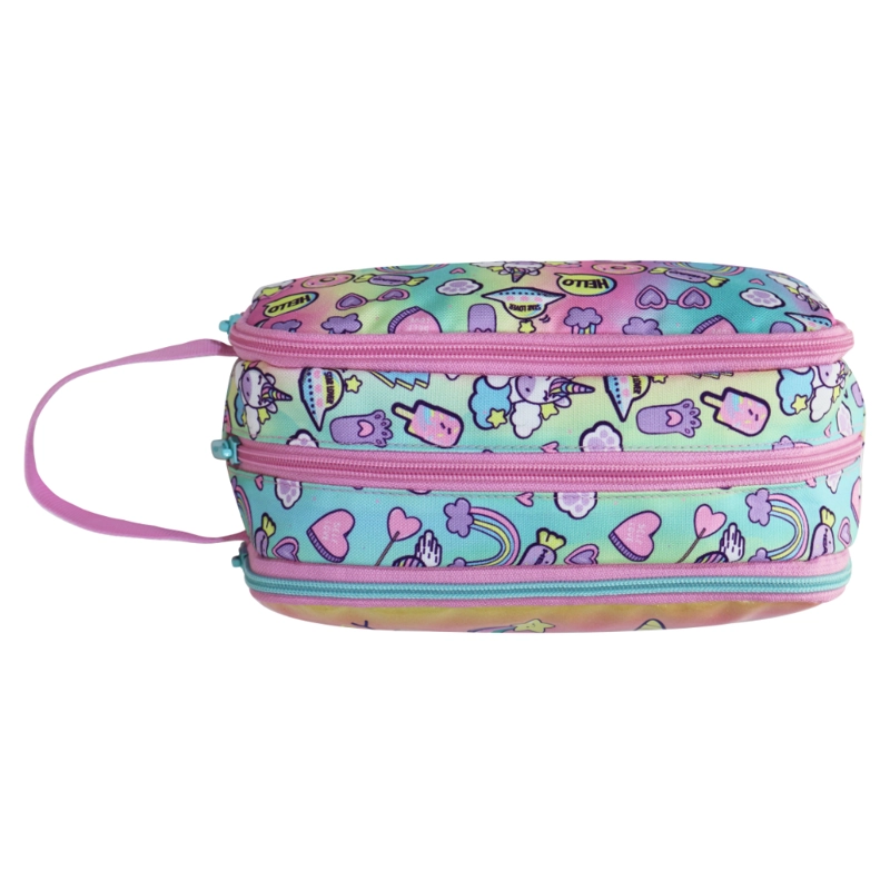 ESTUCHE INFANTIL NIÑA ATOS CAT FADED MULTICOLOR HEAD - 5