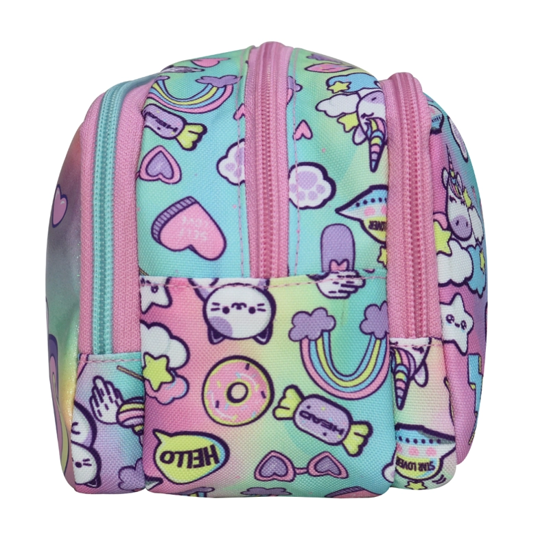ESTUCHE INFANTIL NIÑA ATOS CAT FADED MULTICOLOR HEAD - 7