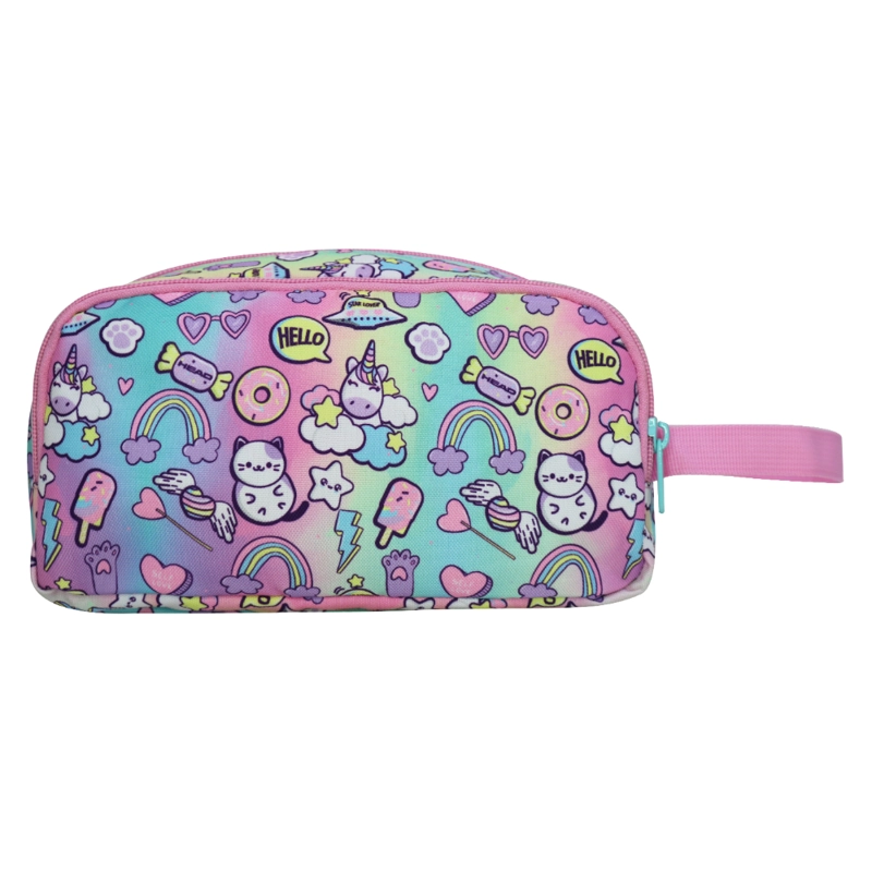 ESTUCHE INFANTIL NIÑA ATOS CAT FADED MULTICOLOR HEAD - 8