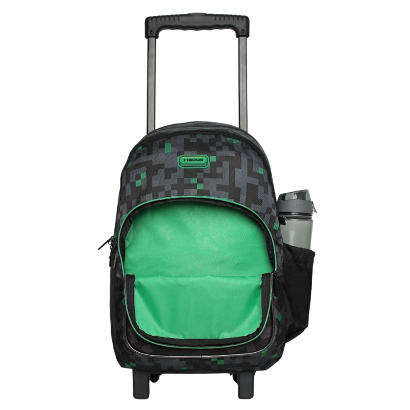 MOCHILA CON RUEDAS INFANTIL CHIPS GAMER NEGRO VERDE HEAD - 2