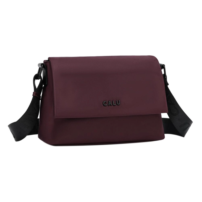 CARTERA BANDOLERA TAPETA HANSEL MORADO OSCURO CALU - 1
