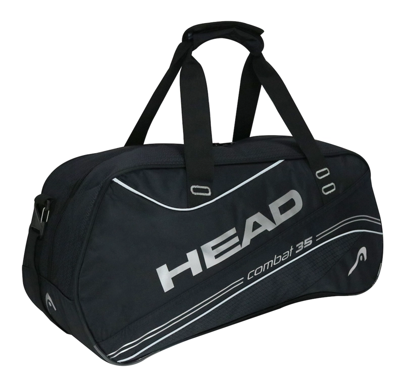 BOLSO DEPORTIVO NEW COMBAT 35 NEGRO PLATA HEAD - 1