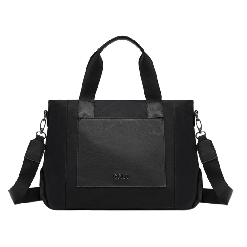CARTERA GRAN TAMAÑO DOBLE ASA JESU NEGRO CALU - 2