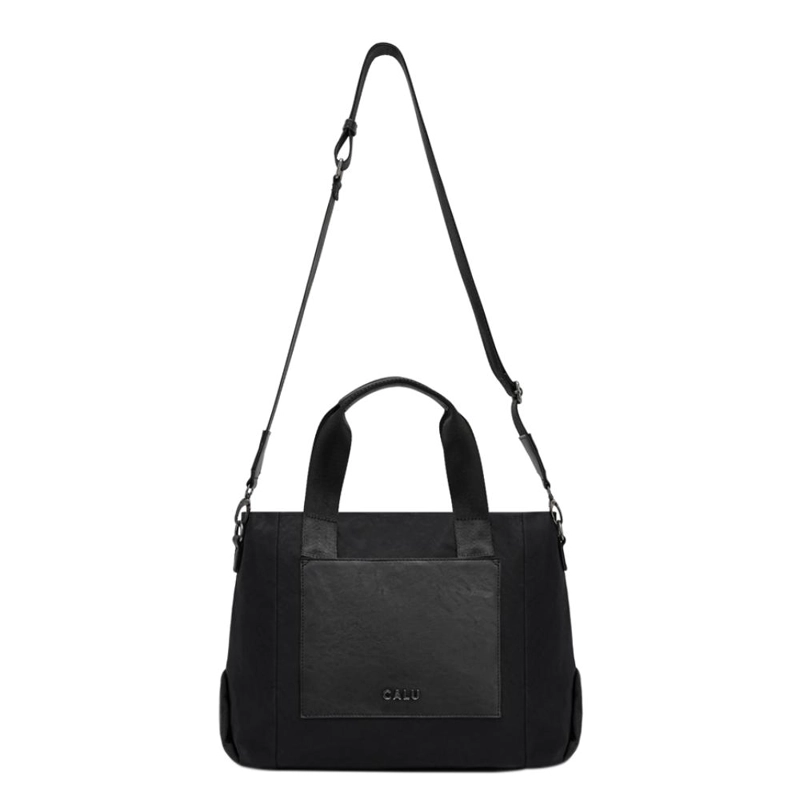 CARTERA GRAN TAMAÑO DOBLE ASA JESU NEGRO CALU - 3