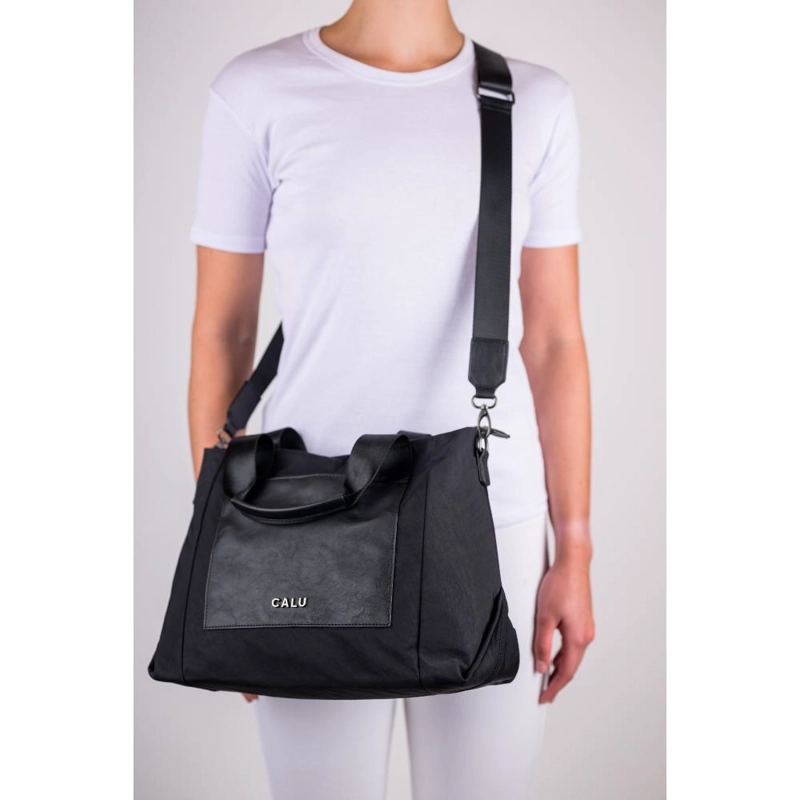 CARTERA GRAN TAMAÑO DOBLE ASA JESU NEGRO CALU - 7