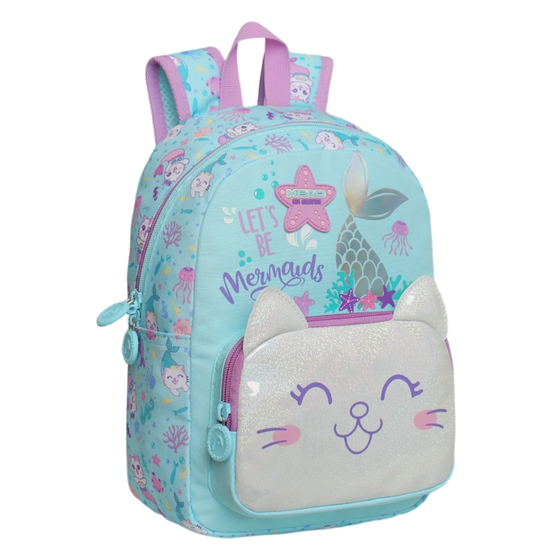 MOCHILA INFANTIL NIÑA POP MERMAID MENTA HEAD - 1