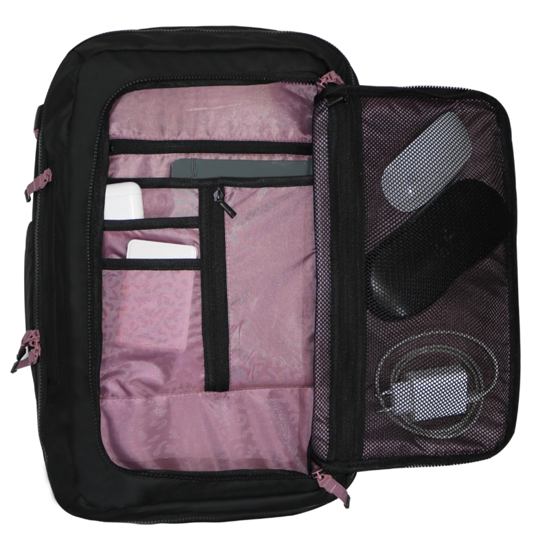 MOCHILA DE VIAJE AROUND REVERSE NEGRO MALVA CALIDAD HEAD - 4
