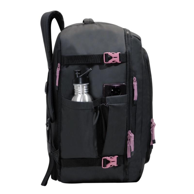 MOCHILA DE VIAJE AROUND REVERSE NEGRO MALVA CALIDAD HEAD - 6