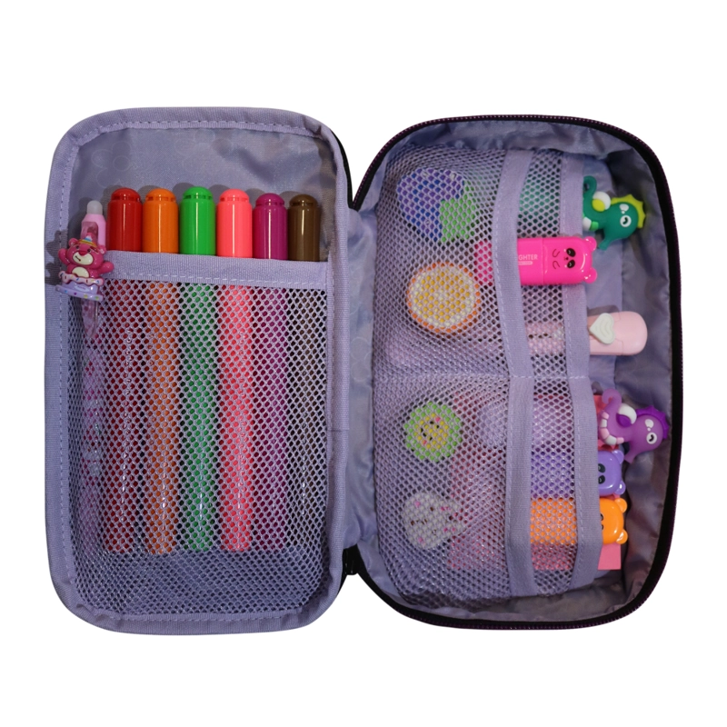 ESTUCHE MUJER PENCIL KAWAII GLITTER NEGRO HEAD - 5