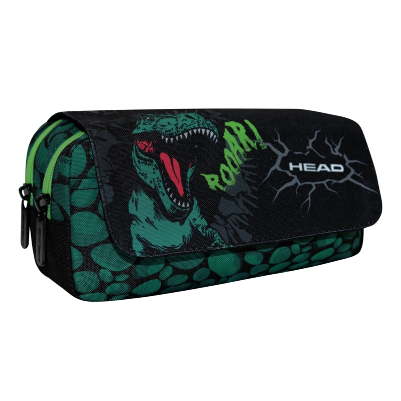 ESTUCHE INFANTIL NIÑO ERASER DINO STONE VERDE HEAD - 1