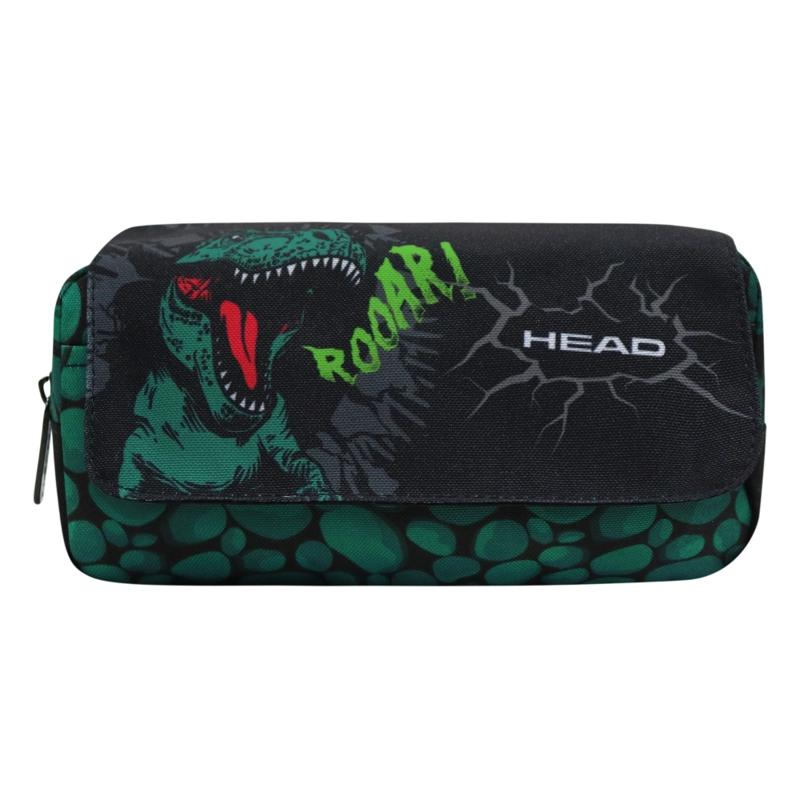 ESTUCHE INFANTIL NIÑO ERASER DINO STONE VERDE HEAD - 2