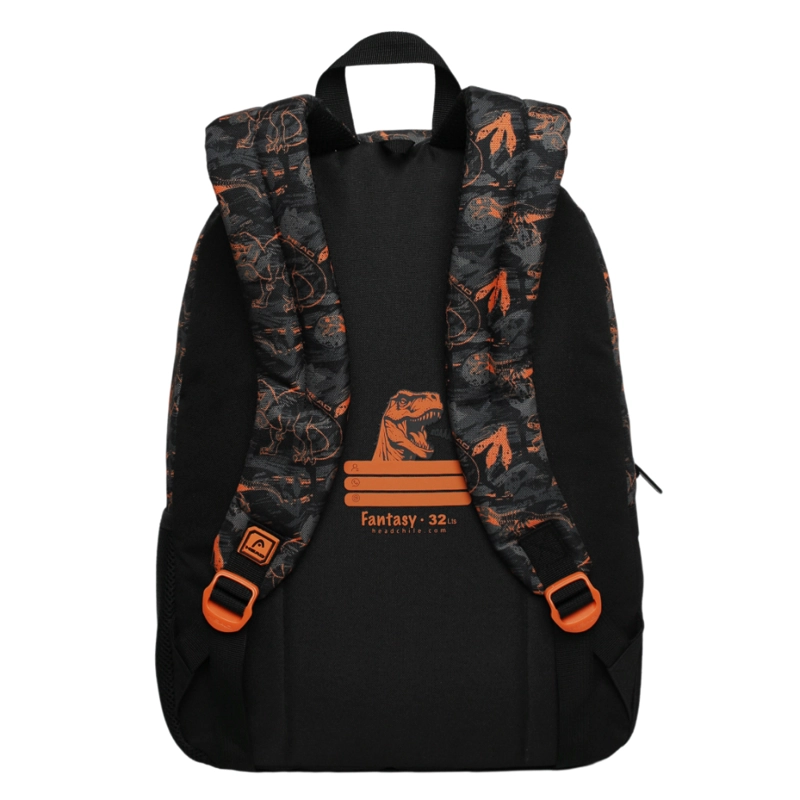 MOCHILA INFANTIL NIÑO FANTASY DINO NARANJO HEAD - 5
