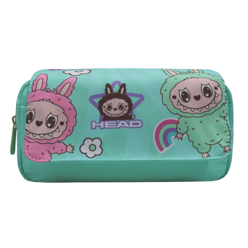 ESTUCHE INFANTIL NIÑA ERASER MUÑECOS TURQUESA HEAD - 2