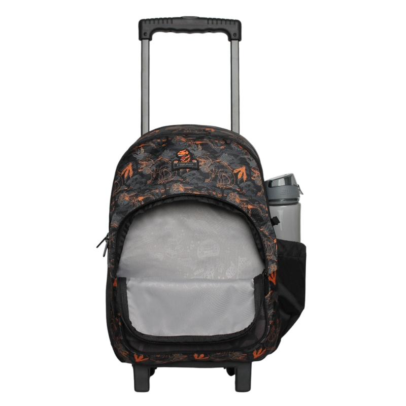 MOCHILA CON RUEDAS INFANTIL CHIPS DINO NARANJO HEAD - 2
