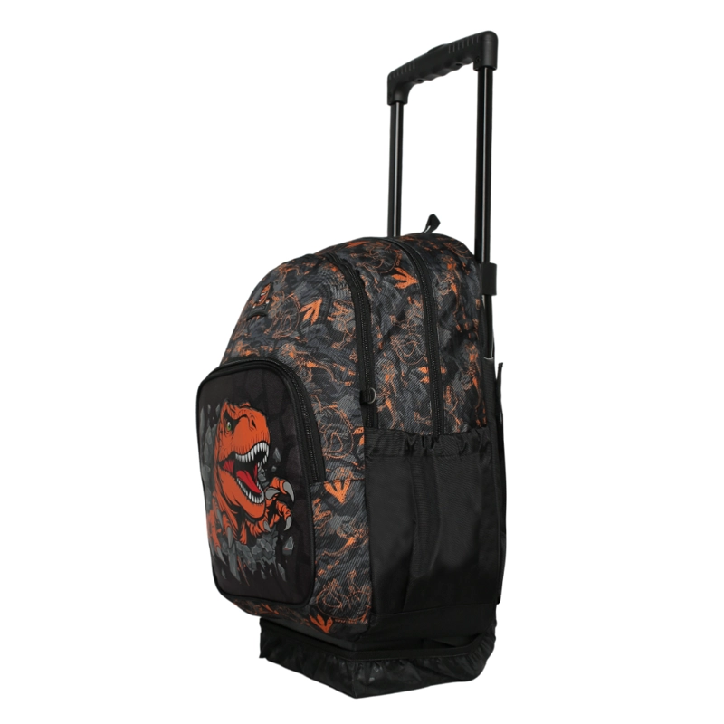 MOCHILA CON RUEDAS INFANTIL CHIPS DINO NARANJO HEAD - 3