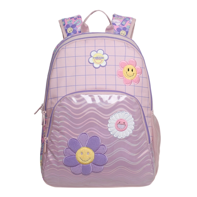 MOCHILA INFANTIL NIÑA BALLOON EMOTICONES ROSADO HEAD - 2