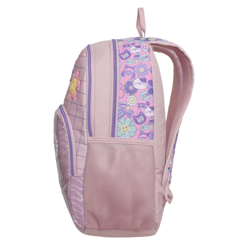 MOCHILA INFANTIL NIÑA BALLOON EMOTICONES ROSADO HEAD - 4