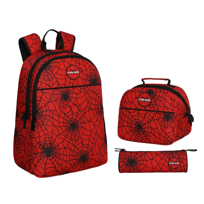 PACK COOL ESCOLAR (X3) NIÑO ARAÑA ROJO  HEAD - 1