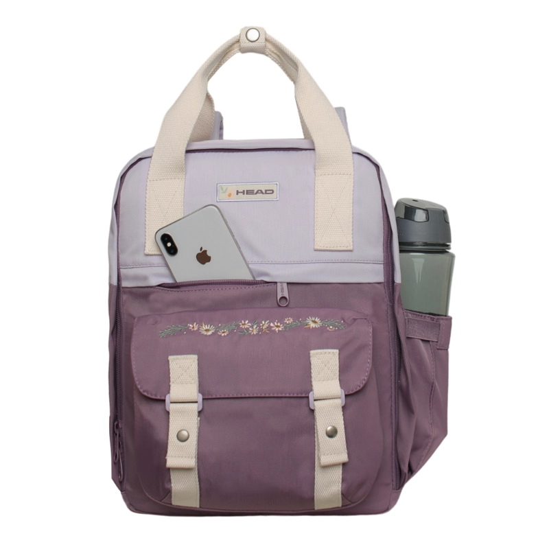 MOCHILA MUJER MODA OMEGA BORDADO LILA HEAD - 2